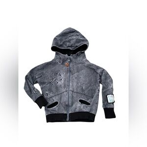 Piu di Me Size 92/92, 2-3 Years, Full Zip Moon Crater Close Up Hoodie Jacket